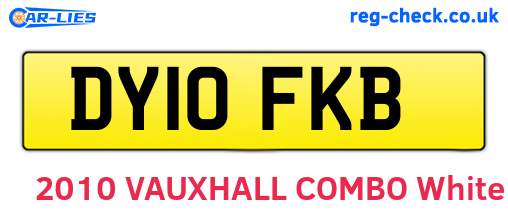 DY10FKB are the vehicle registration plates.