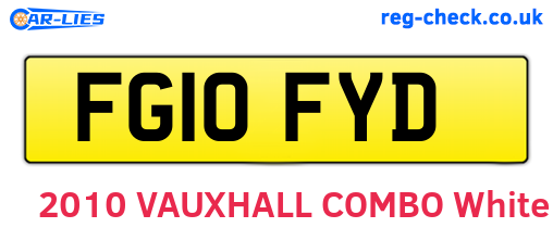 FG10FYD are the vehicle registration plates.