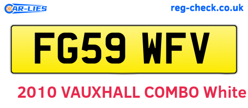 FG59WFV are the vehicle registration plates.