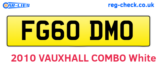 FG60DMO are the vehicle registration plates.