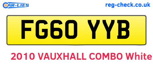 FG60YYB are the vehicle registration plates.