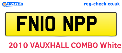 FN10NPP are the vehicle registration plates.