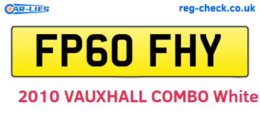 FP60FHY are the vehicle registration plates.