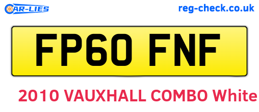 FP60FNF are the vehicle registration plates.