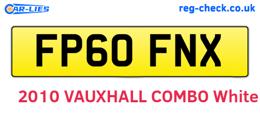 FP60FNX are the vehicle registration plates.
