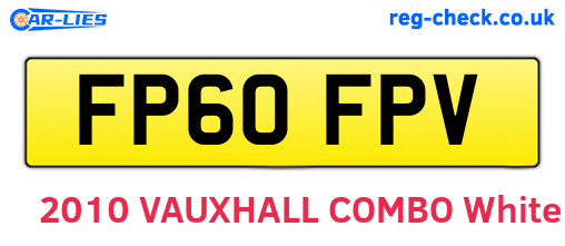 FP60FPV are the vehicle registration plates.