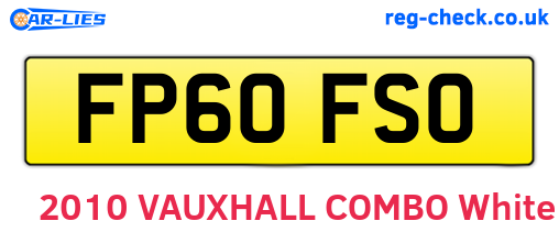 FP60FSO are the vehicle registration plates.