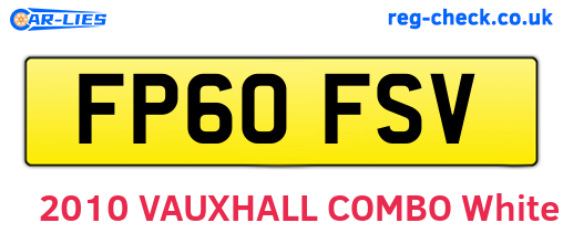 FP60FSV are the vehicle registration plates.