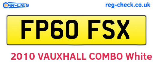 FP60FSX are the vehicle registration plates.