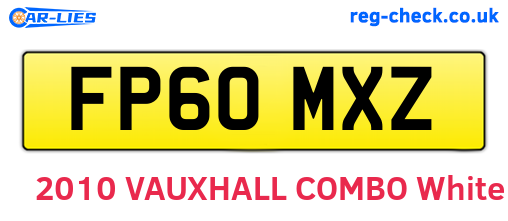 FP60MXZ are the vehicle registration plates.
