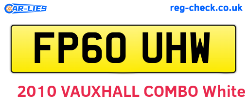 FP60UHW are the vehicle registration plates.