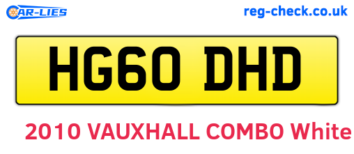 HG60DHD are the vehicle registration plates.