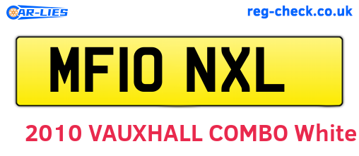 MF10NXL are the vehicle registration plates.