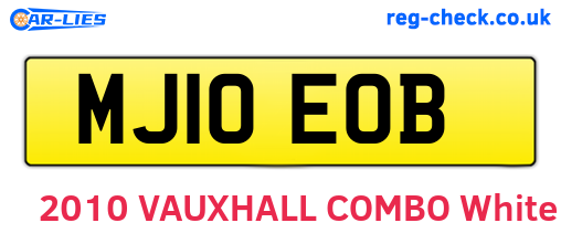 MJ10EOB are the vehicle registration plates.