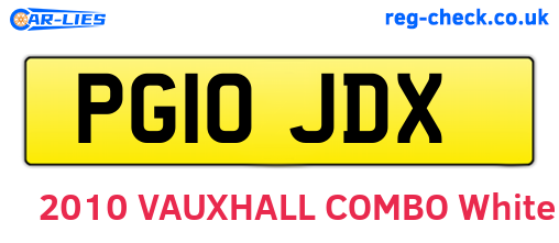 PG10JDX are the vehicle registration plates.