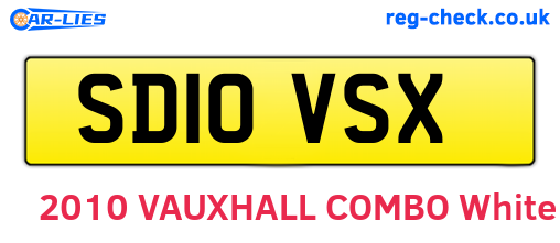 SD10VSX are the vehicle registration plates.