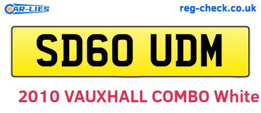 SD60UDM are the vehicle registration plates.