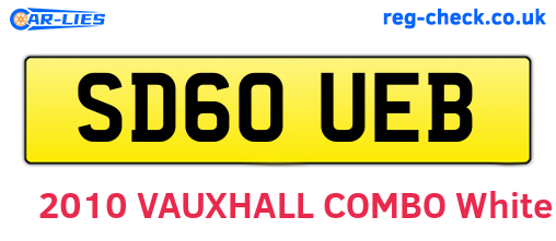 SD60UEB are the vehicle registration plates.