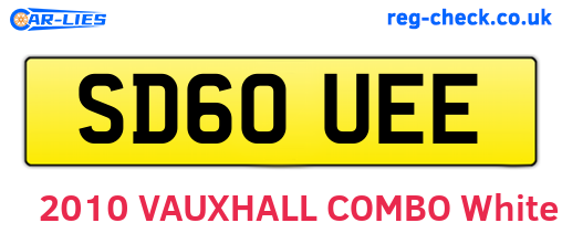 SD60UEE are the vehicle registration plates.