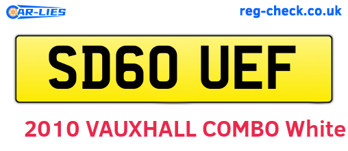 SD60UEF are the vehicle registration plates.
