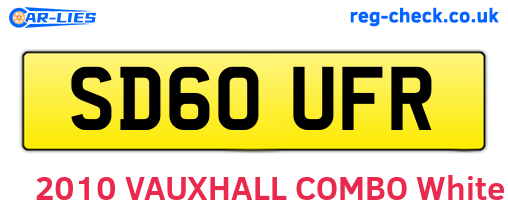 SD60UFR are the vehicle registration plates.