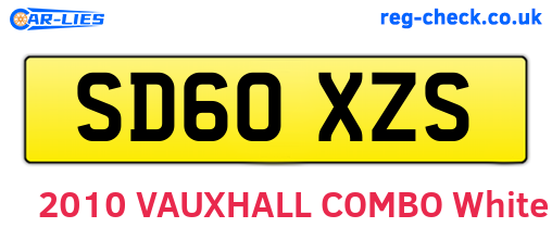 SD60XZS are the vehicle registration plates.