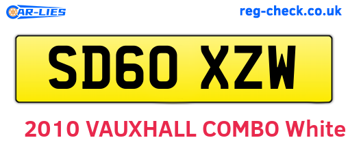 SD60XZW are the vehicle registration plates.