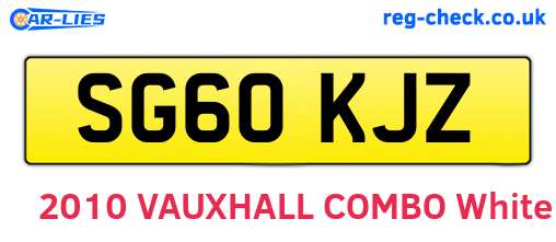 SG60KJZ are the vehicle registration plates.