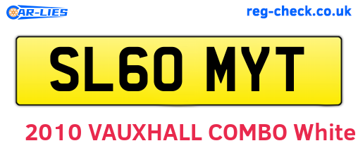 SL60MYT are the vehicle registration plates.