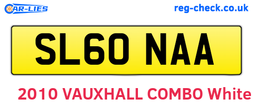 SL60NAA are the vehicle registration plates.