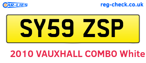 SY59ZSP are the vehicle registration plates.