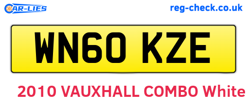 WN60KZE are the vehicle registration plates.