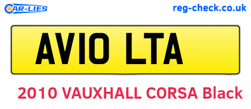 AV10LTA are the vehicle registration plates.