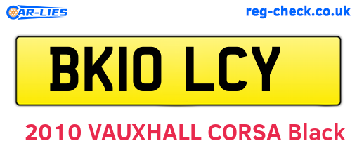 BK10LCY are the vehicle registration plates.
