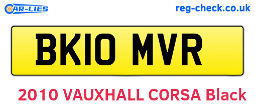 BK10MVR are the vehicle registration plates.