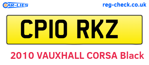 CP10RKZ are the vehicle registration plates.