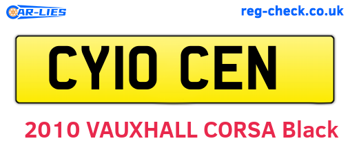CY10CEN are the vehicle registration plates.
