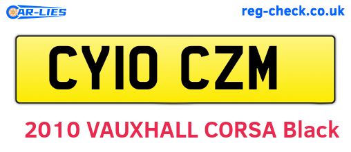 CY10CZM are the vehicle registration plates.
