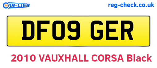 DF09GER are the vehicle registration plates.