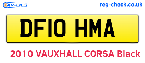 DF10HMA are the vehicle registration plates.