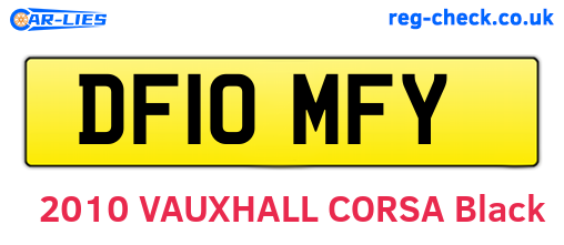 DF10MFY are the vehicle registration plates.