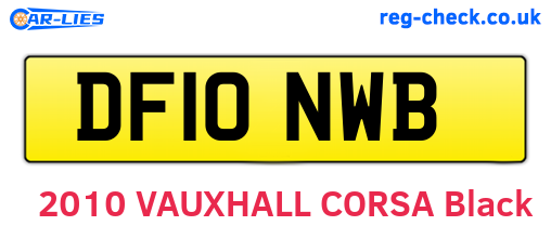DF10NWB are the vehicle registration plates.