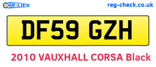 DF59GZH are the vehicle registration plates.