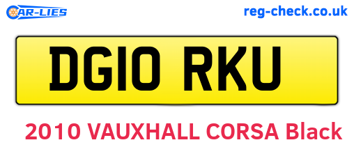 DG10RKU are the vehicle registration plates.
