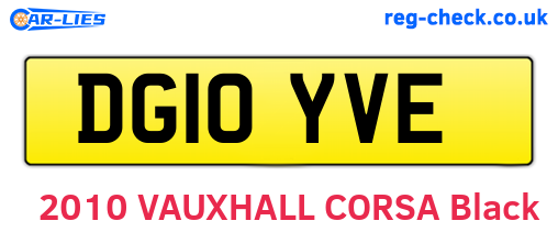DG10YVE are the vehicle registration plates.