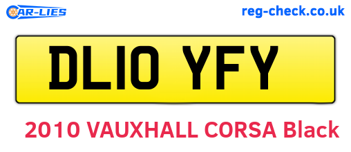 DL10YFY are the vehicle registration plates.
