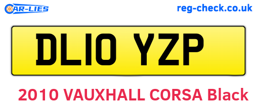 DL10YZP are the vehicle registration plates.