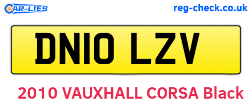 DN10LZV are the vehicle registration plates.