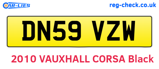 DN59VZW are the vehicle registration plates.
