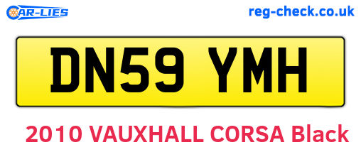 DN59YMH are the vehicle registration plates.